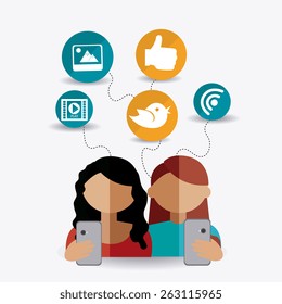 Social media design, vector illustration.