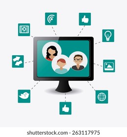 Social media design, vector illustration.