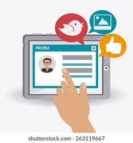 Social media design, vector illustration.