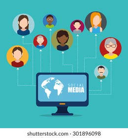Social Media Design, Vektorgrafik eps10.