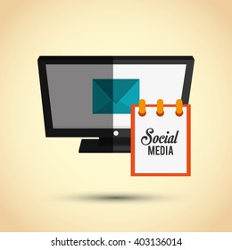 Social media design, vector illustration