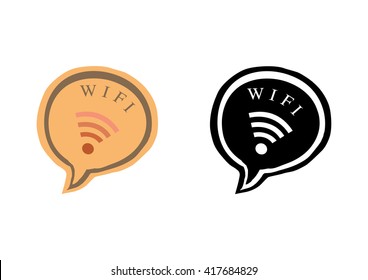 Social media design. Wifi icon. 