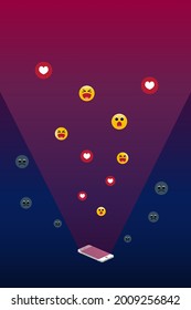 Social Media Detox Wallpaper, Facebook Live Effect, Negative Effects Of Social Media, Illustration Of Social Media Emoji Icons