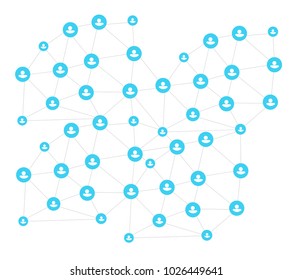 Social media digital interface concept. illustration design graphic