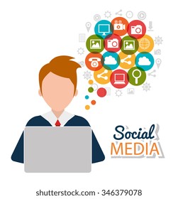 Social media and digital marketing graphic design, vector illustration 