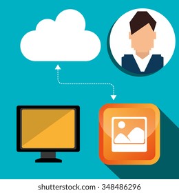 Social media and digital marketing graphic design, vector illustration