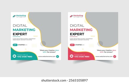 Social media and digital marketing post template banner