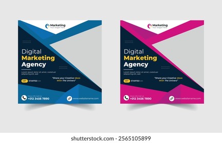 Social media and digital marketing post template banner