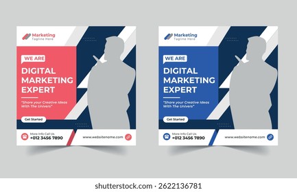 Social media and digital marketing post template banner