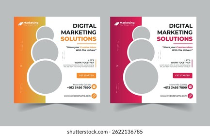 Social media and digital marketing post template banner