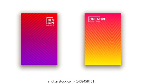 Social media duotone gradient background set. Social network stories soft colorful theme pack. Rainbow graphic display, wallpaper. Modern vibrant mobile app design. Blending bright duo colors template