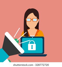 Social media and ecommerce design, vector graphic.