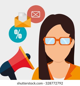 Social media and ecommerce design, vector graphic.