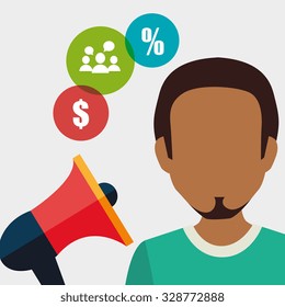 Social media and ecommerce design, vector graphic.