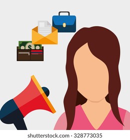 Social media and ecommerce design, vector graphic.