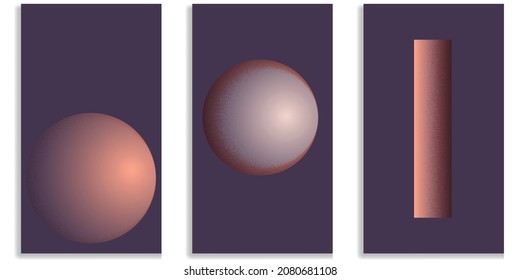 Social media editable covers with grainy effects .Grunge design  . Contemporary style . Post frame stories templates. Layout for promotion .Media banner .Vector