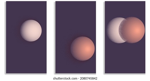 Social media editable covers with grainy effects .Grunge design . Contemporary style . Post frame stories templates. Layout for promotion .Media banner .Vector