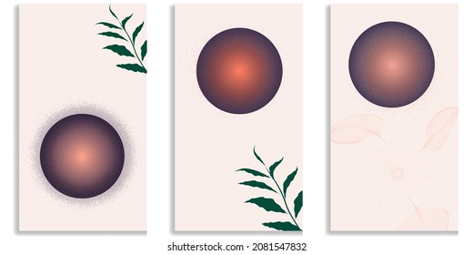 Social media editable covers with grainy effects .Grunge design . Contemporary style . Post frame stories templates. Layout for promotion .Media banner .Vector