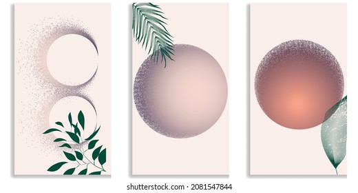 Social media editable covers with grainy effects .Grunge design . Contemporary style . Post frame stories templates. Layout for promotion .Media banner .Vector