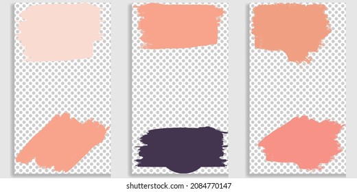 Social media editable covers with grunge design  . Contemporary style . Post frame stories templates. Layout for promotion .Media banner .Vector