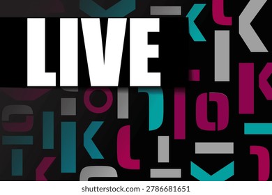 Social media element. Live in a flat and linear style. Blogging. Live video. Streaming. Social media concept. Design of a video channel, blog, stream. Vector illustration. EPS 10