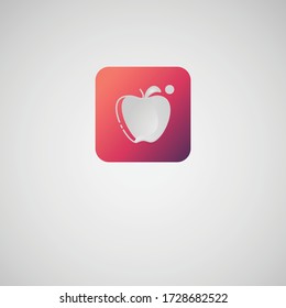 Social media emoji apple vector. Modern simple vector for website or mobile app