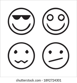 Social Media Emojis Different Emotions Collection Stock Vector (Royalty ...