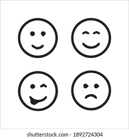 social media emojis with different emotions collection set