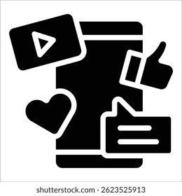 Elemento De Ícone Do Compromisso De Mídia Social Para Design