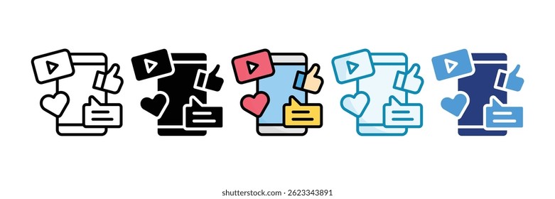 Conjunto de ícones do Social Media Engagement (Compromisso de mídia social)