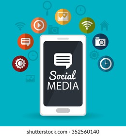 Social media entertaiment graphic design, vector illustration