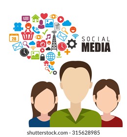 Social media entertainment graphic design, vector illustration