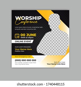 Social media event Flyer, banner, cover, web banner vector template.