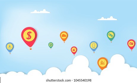 Social media is everywhere, A simple illustration of social media that are all around us or around city.