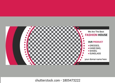 Social Media Facebook cover page design template. 