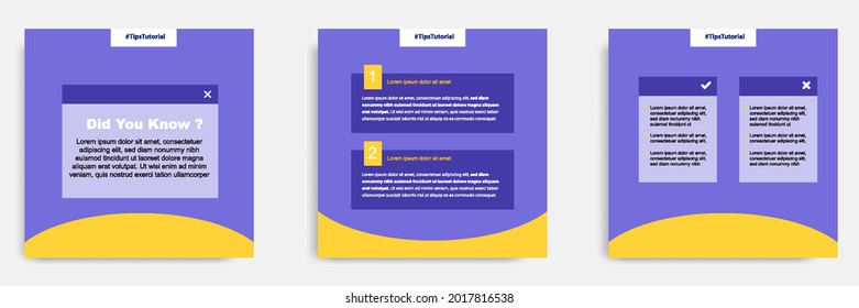 Social media faq, question, answer post banner layout template with geometric shape background and bubble message design element in purple yellow white color. Vector illustration