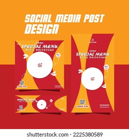 Social Media Fast Food Template Instagram Food Flyer