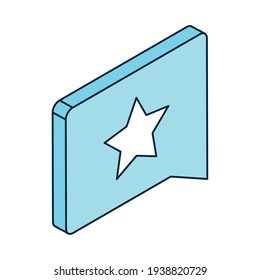 social media favourite isometric icon