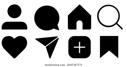 Social Media Feature Icon Set