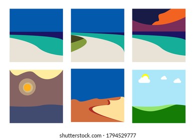 Social media feed background, with a natural landscape theme, suitable for product promotion, branding, marketing and value added needs.