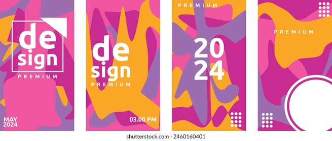 Plantilla de fondo de fuente de medios sociales en concepto de diseño de color morado.