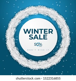 Social Media Feed Post Template for Winter Sale Season Promotion