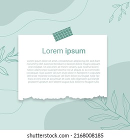 Social media feed post template with organic shape background