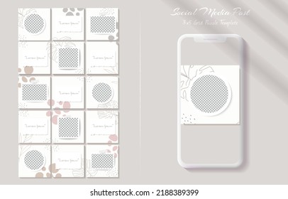 Social media feed post template for branding advertisement 