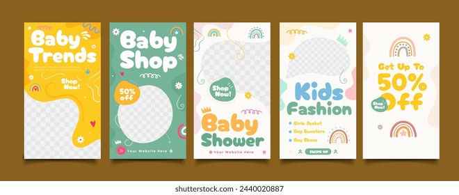 Social media feed story for baby or kids fashion