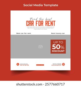 Social media feed template Car agency on offer
