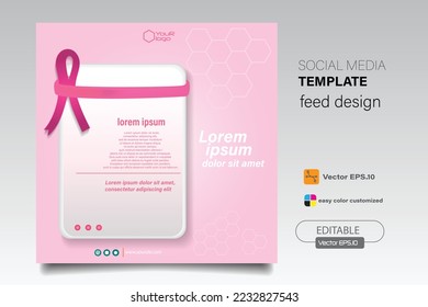 Social media feed template design , 3d vector illustration