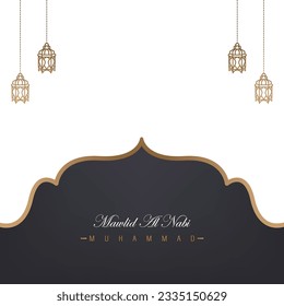 social media feed template design for mawlid Nabi muhammad SAW celebration