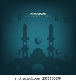 social media feed template design for mawlid Nabi muhammad SAW celebration