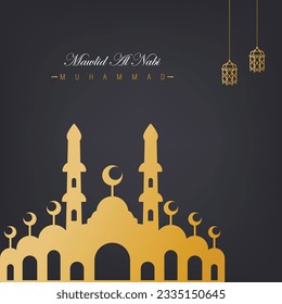 social media feed template design for mawlid Nabi muhammad SAW celebration